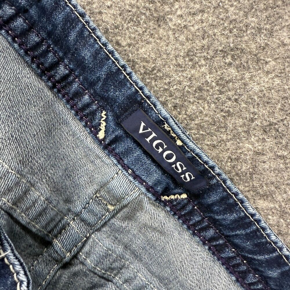 Vigoss Cropped Jeans Women S Small Blue Denim Light Wash Mid Rise Heritage Fit - Picture 7 of 9